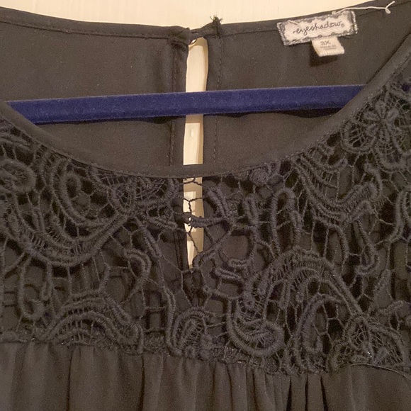 Eye Shadow black lace detail shirt - Picture 3 of 5